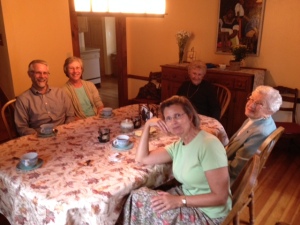 Harrop Family around the table.